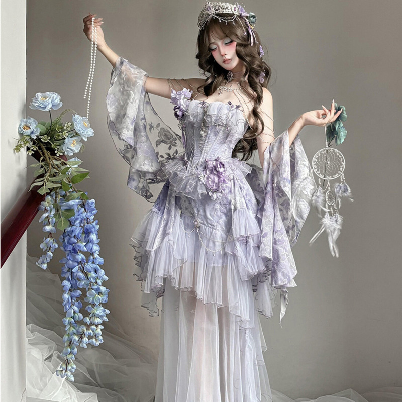 Formal Dress - Violet Poetry Fog Lolita Dress Cla
