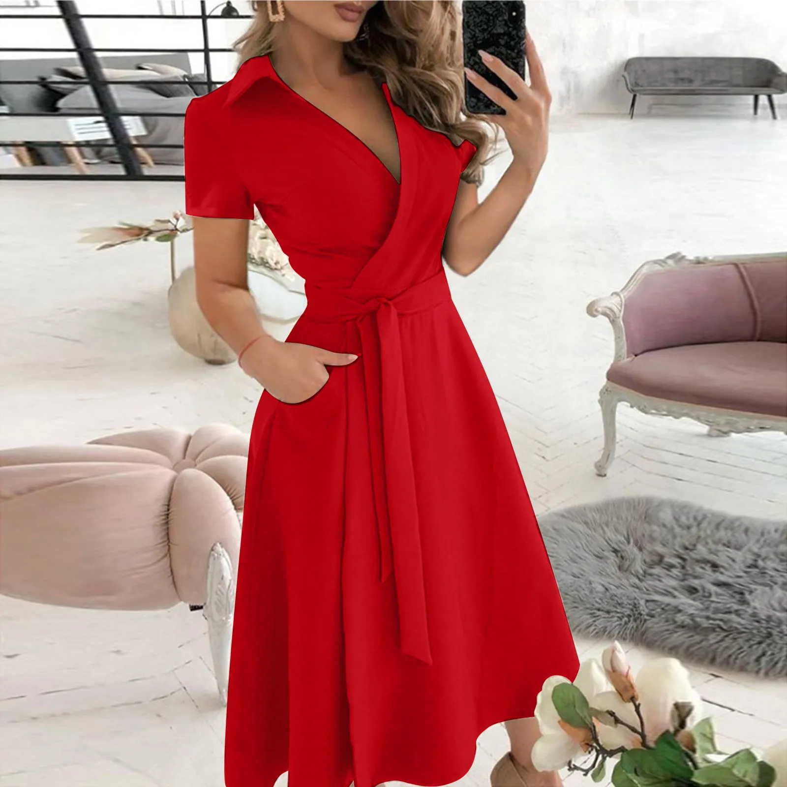 Spring  Summer Fashion Office  - Women'S Red Formal Wear 评论和价格