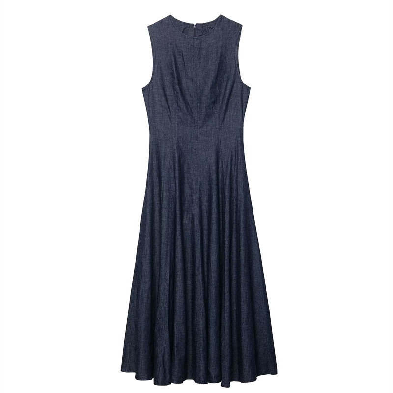 New slim fit fashion retro den - Midi Dress 评论和价格
