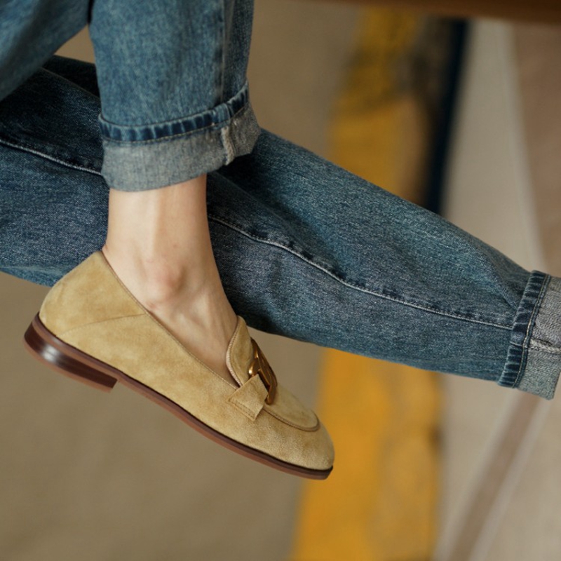 Suede Leather Women Loafers Sp - Womens Heels 评论和价格