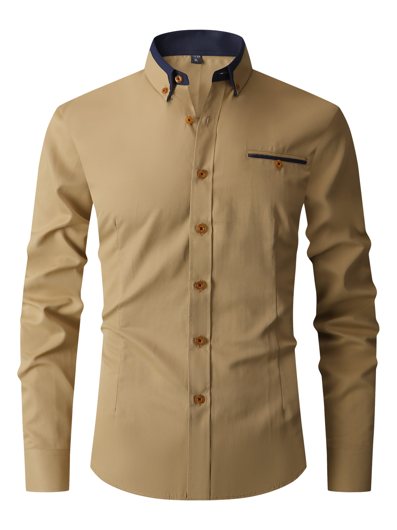 Men Formal Shirt Long Sleeve O - Formal Dress 评论和价格