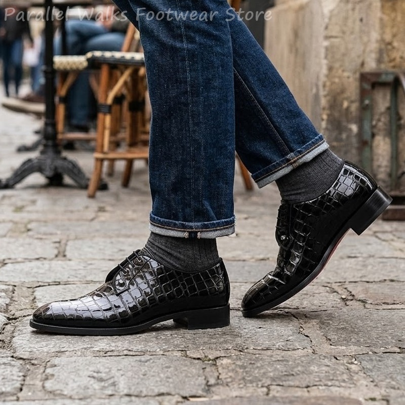 Men Patent Leather Oxford Shoe - Formal Dress 评论和价格