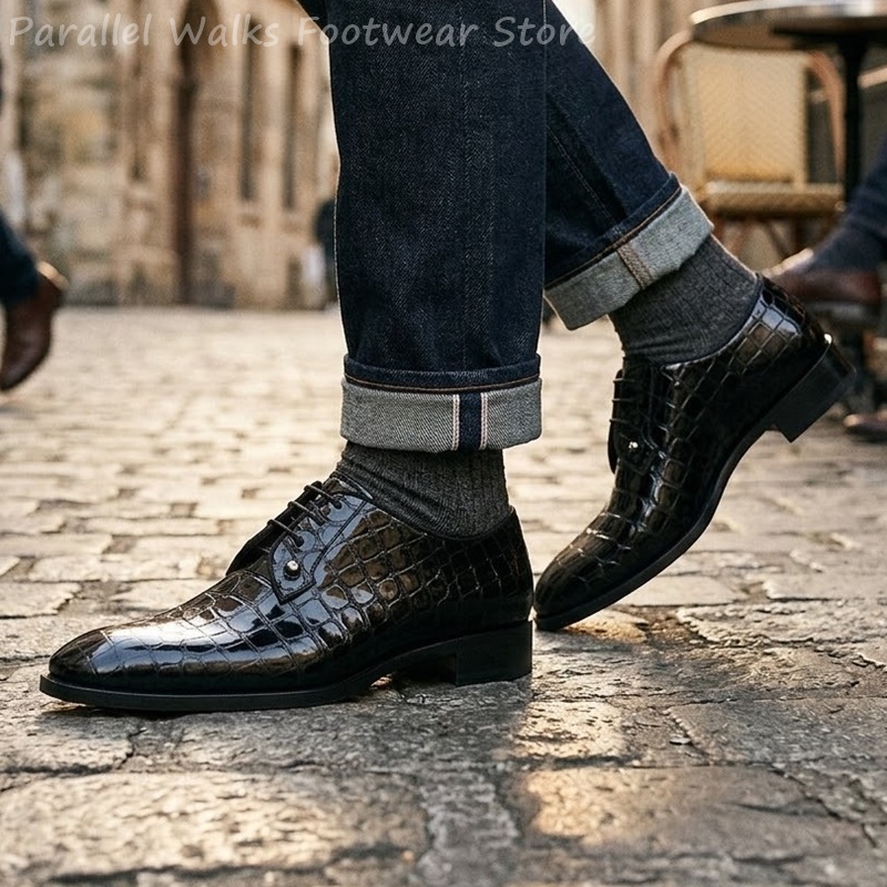Men Patent Leather Oxford Shoe - Formal Dress 评论和价格