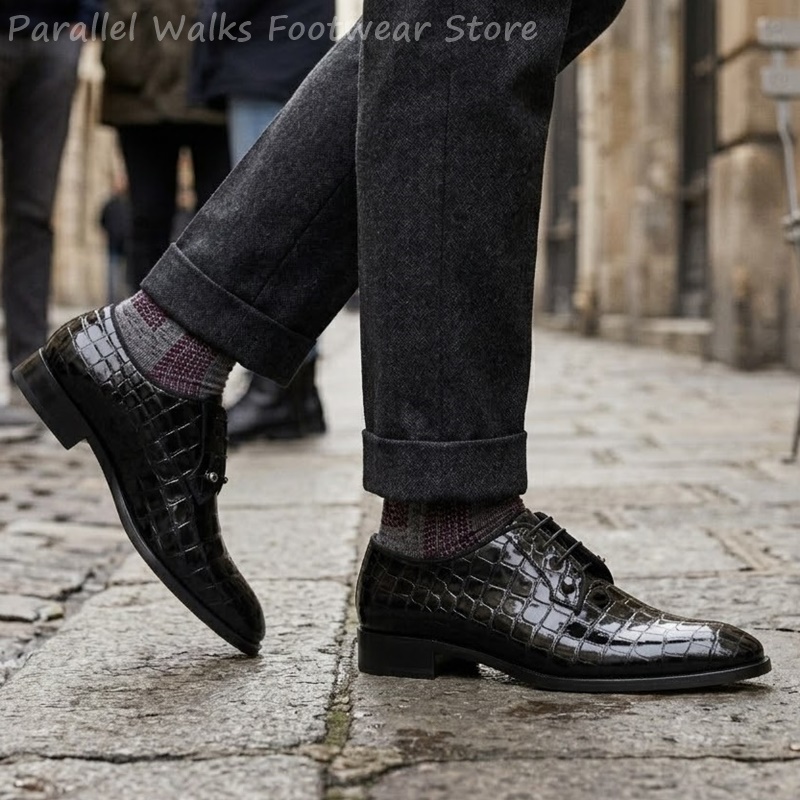 Men Patent Leather Oxford Shoe - Formal Dress 评论和价格
