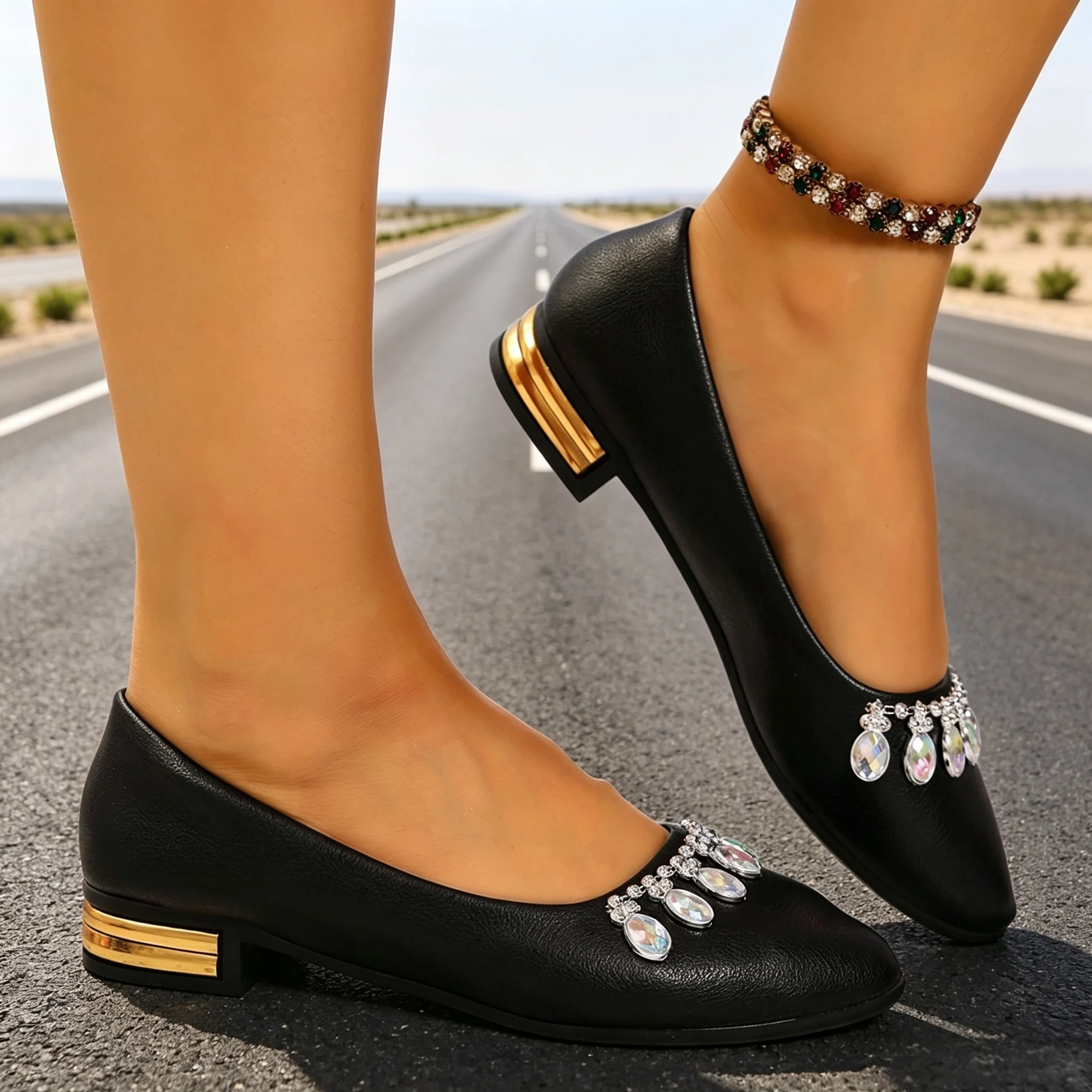 Women Flats Pointed Toe Ballet - Womens Heels 评论和价格