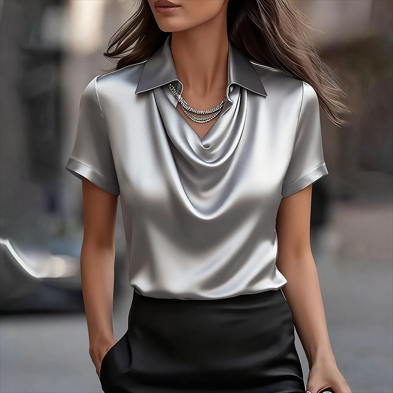 All Match Satin Shirt Women An - Silk Blouse 评论和价格